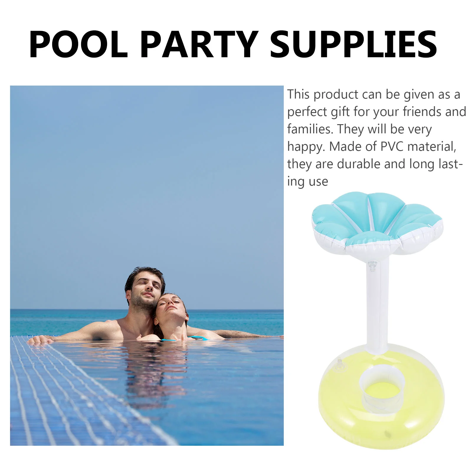 4 pçs cogumelo inflável suporte de copo bebida piscina flutua suportes mulher porta-copos pvc placas festa