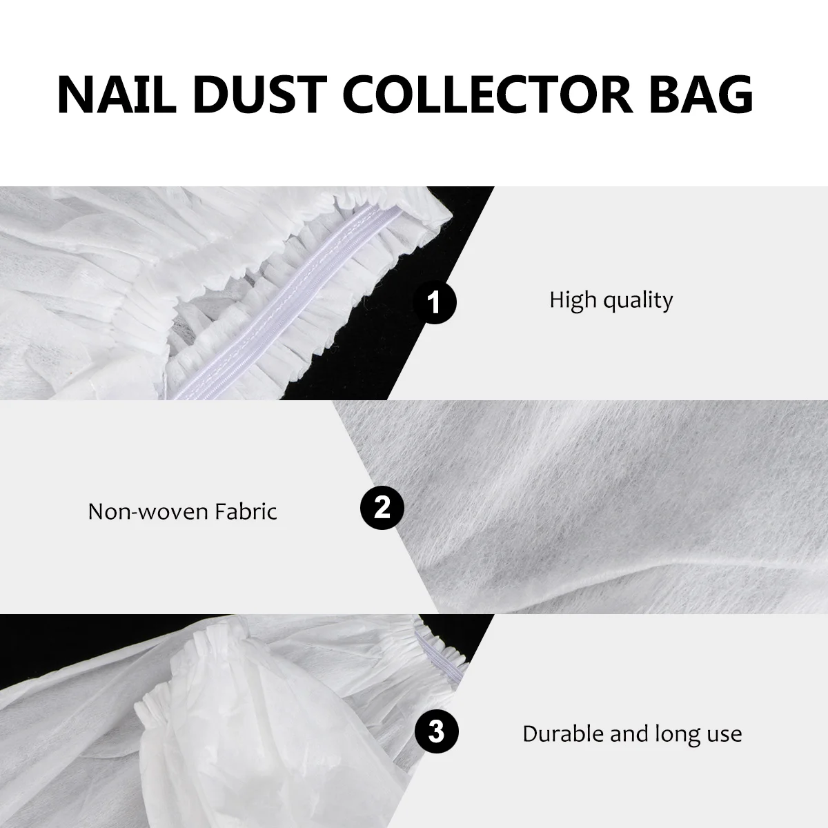 5 Pcs Dust Collector Bag Nail Duster for Vacuum Cleaner Manicure Tools Cleaners Suction Table