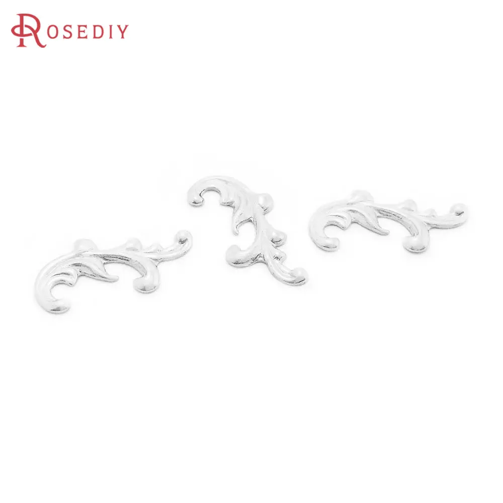 50PCS Not Plated Color Silver Color Brass Small Decorative Lace High Quality Diy Jewelry Making Supplies Accessories for Women