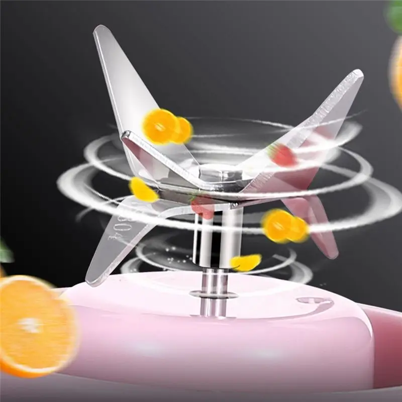 

(A25M) Портативная USB-заряжаемая чашка для фруктовых коктейлей 480 мл, бытовой быстрый блендер, многофункциональная мини-соковыжималка для дома и путешествий-B