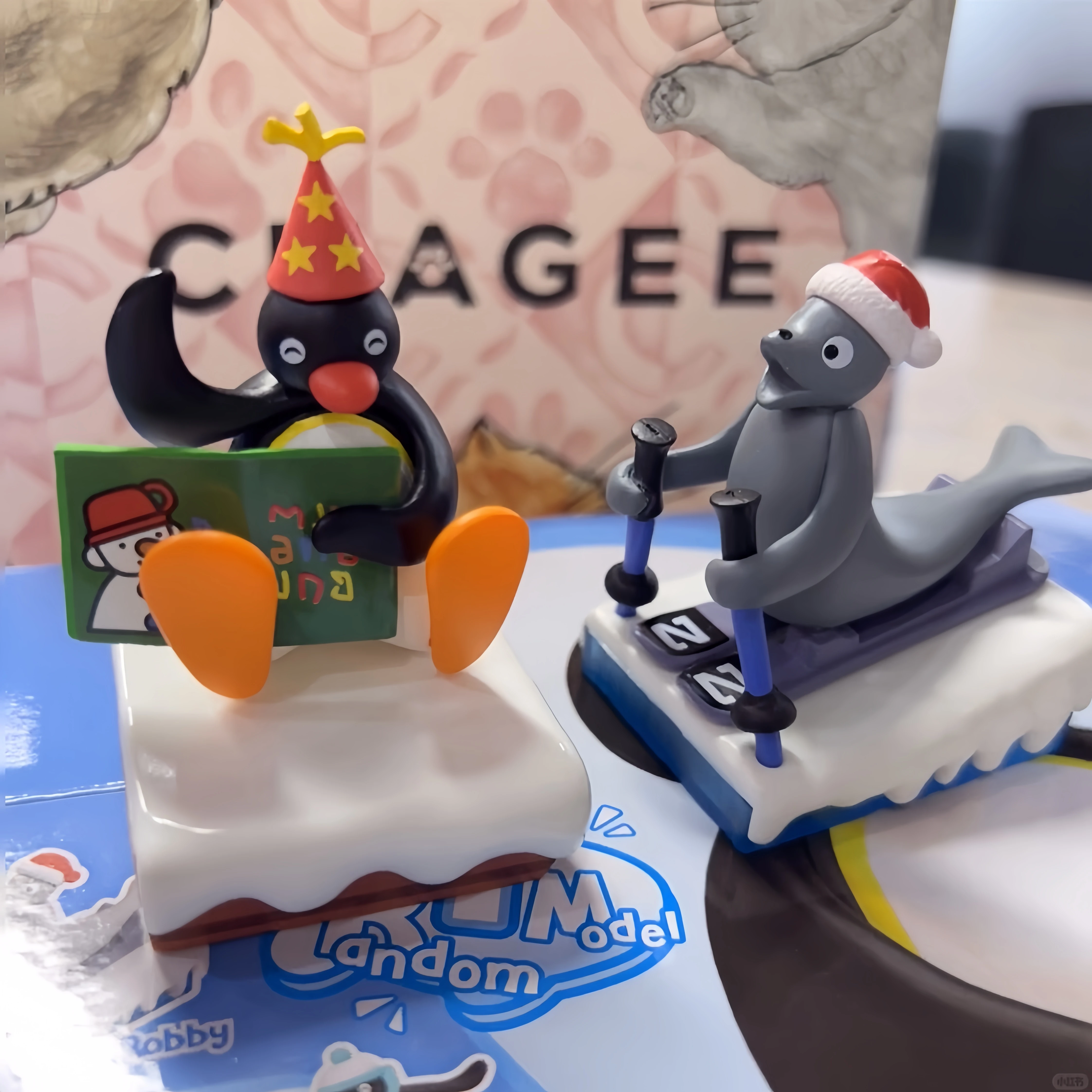 Pingu Penguin Ski Series Surprise Blind Egg Mini Micro Scene Gacha Anime Collectible Figure Ornament Birthday Christmas Gift - view 4
