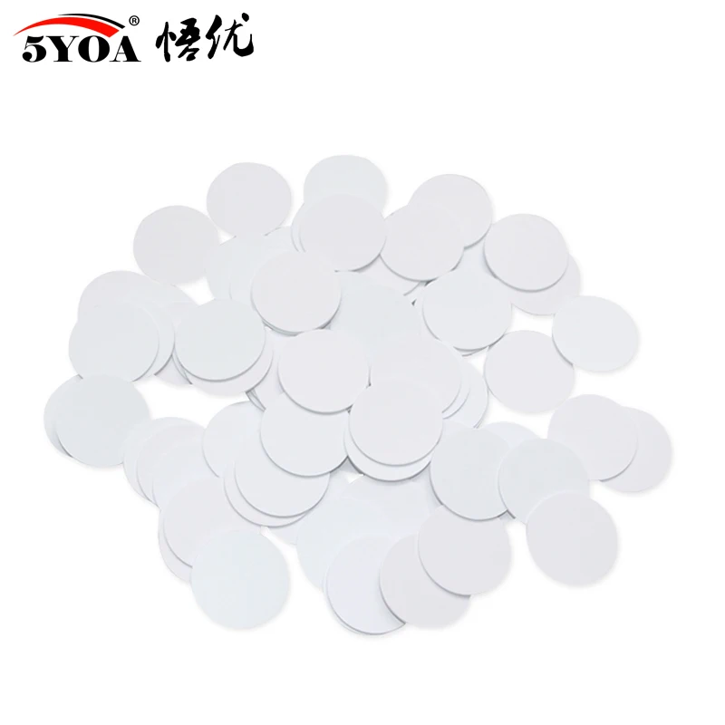 5YOA 5/10/20 buah Rfid Smart Chip T5577 koin kartu stiker Id 125khz 25mm replika Label Token bisa ditulis ulang kunci Em4305 lencana