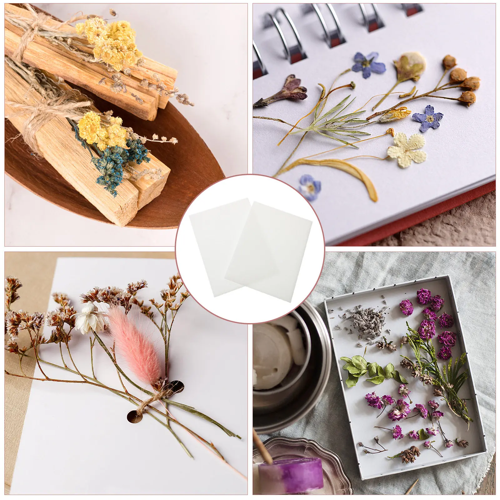 6Pcs Flower Pressing Sponge Handmade Dried Flower DIY Material High Absorbency Sponge for Floral Embossing Leaf Pressing Craft