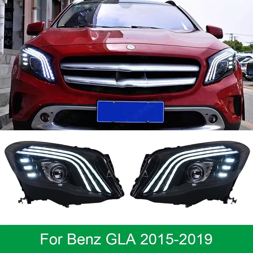 

LED Headlights For Mercedes-Benz GLA 2015-2019 X156 H247 GLA180 GLA200 GLA250 GLA45 LED DRL Turn Signal LED Lens Head Lamps