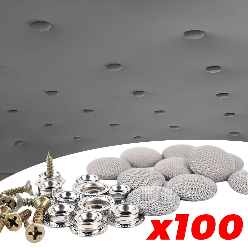 Image of 10/60/100 Stück Auto-Innenraum-Dachbefestigungsschrauben-Set, Nieten für Dachhimmel, Stoffnieten, Haltebügel, Befestigungselemente, Autozubehör
