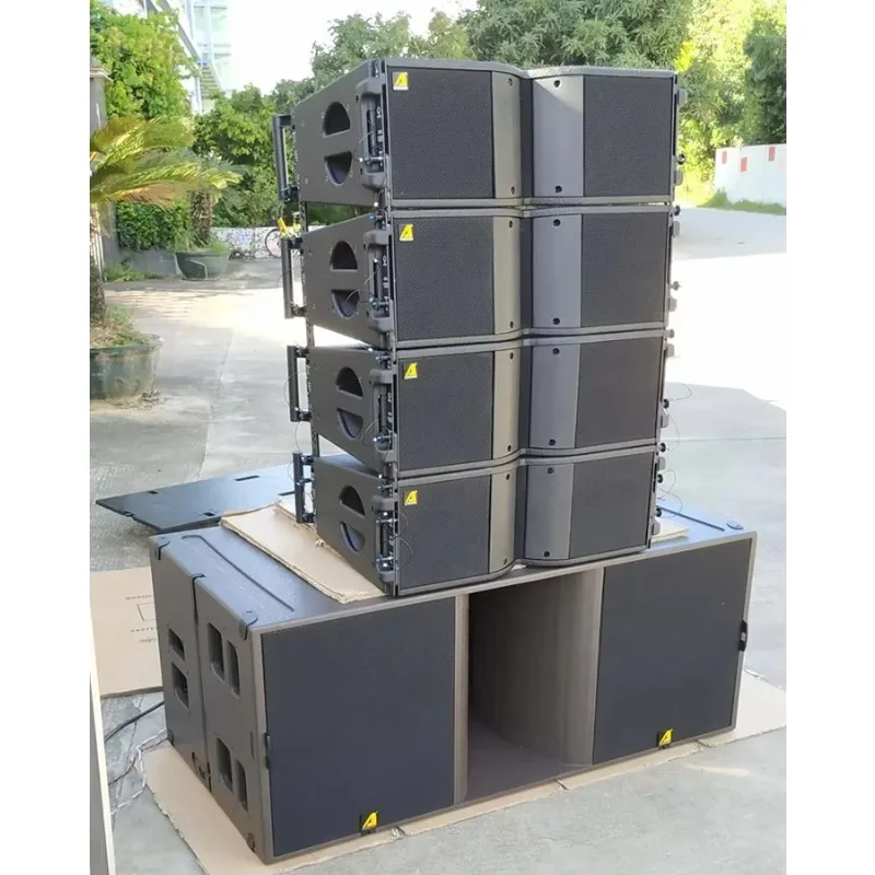 KR208 Active Line Array Speaker 2000W Peak - Dual 18 Inch KS28 Subwoofer with DSP, 55Hz-20kHz, Birch Plywood