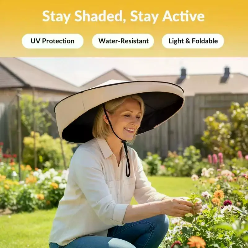 Hands Free Sunhat Sun Hat UV Protection Packable Umbrellas Hat For Fishing Hiking Camping Beach Travel Walking Picnic Park Yard