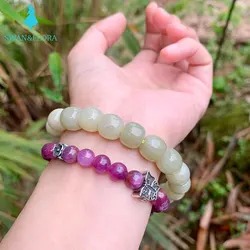 Women's Bracelets Jewelry For Women Green jade Hand String Nephrite Material Jewelry Wholesale Natural Stone