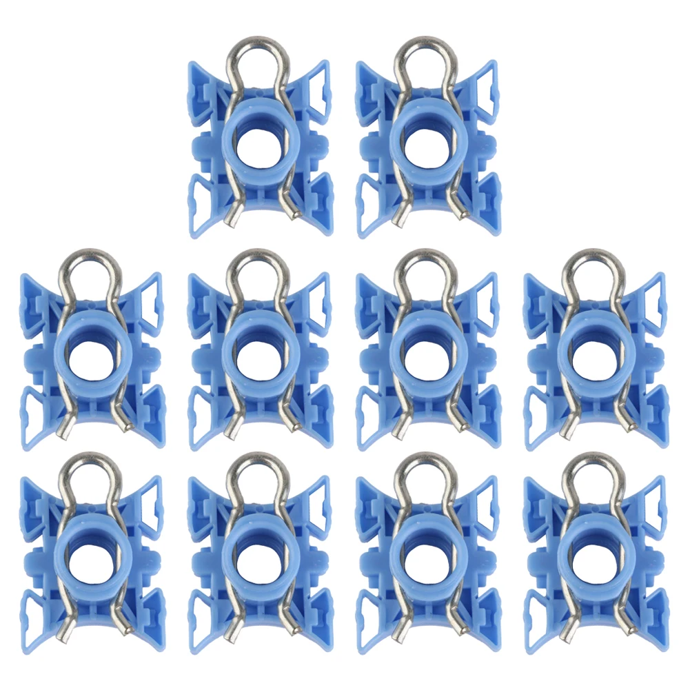 10Pcs Car Lifter Window Regulator Sliding Pivot Repair Clips For BMW E32 E34 E36 Z4 513219388849 Blue Accessories