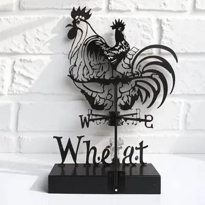 

Iron Rooster Weather Vane Metal Wind Direction Indicator For Garden Farmhouse Roof Yard Decor Outdoor Weathervane Art Decoration