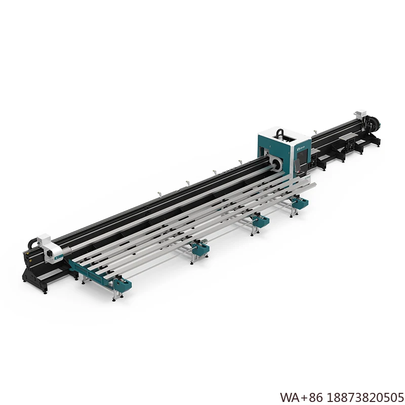 أنبوب معدني ثلاثة تشاك تحميل وتفريغ آلة قطع الأنابيب المعدنية بالليزر 123TX لـ