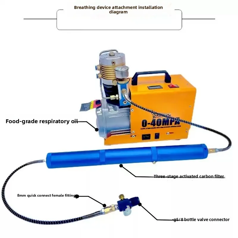 Water-Cooled High Pressure Electric Air Pump 30MPA 40MPA Portable Compressor For Diving Cylinder Fire Rescue Air Tank Inflation