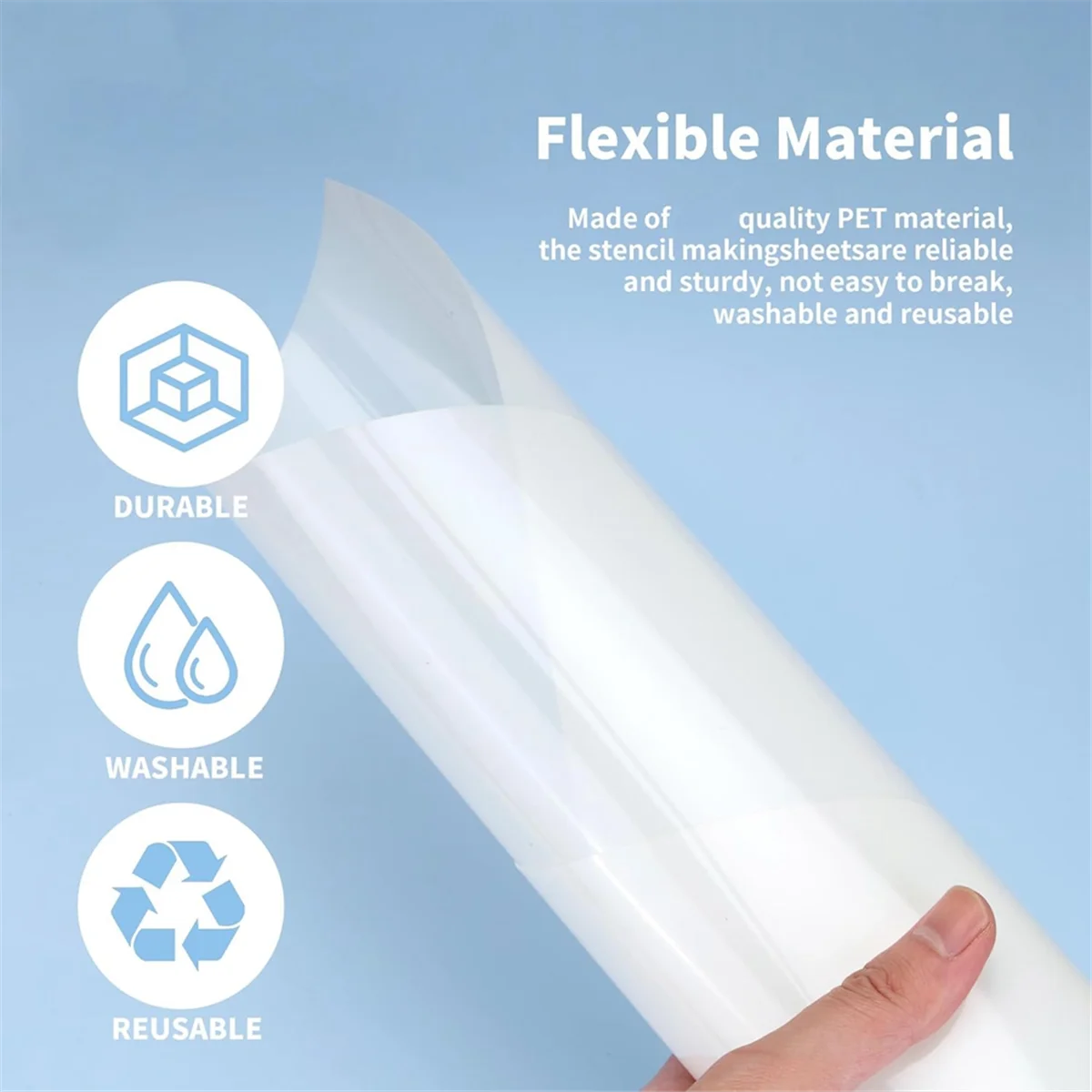 

AA98 12 листов, 10 пустых листов трафаретов, 12 х 24 дюйма, молочный полупрозрачный ПЭТ, пустой лист для изготовления трафаретов, майларовый лист, пустой