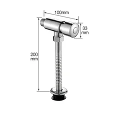 Durable Toilet Flushing Flaush Valve Zinc Alloy Toilet Water Tank Valve Bathroom Toilet Valve Hotel Hand Pressing Flushing Tool