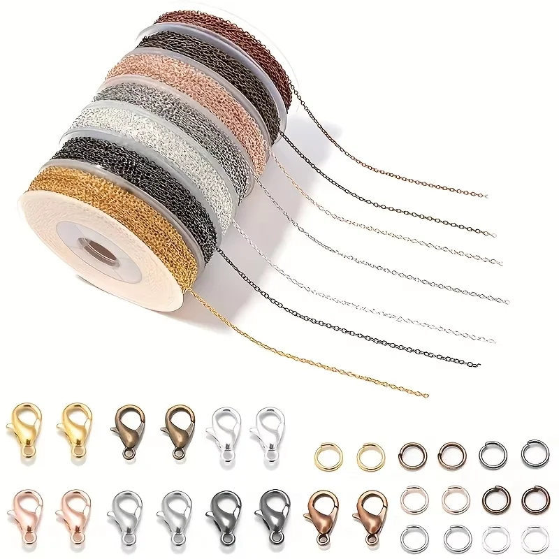 A total of 41pcs, chain 3 meters, lobster clasp 10pcs clasp single loop 30pcs basic accessories set