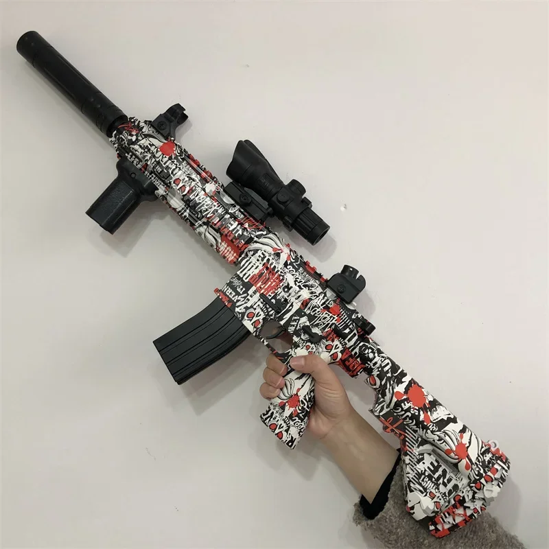 Arma de brinquedo de gel elétrico para crianças, jogo automático ao ar livre, arma ecológica para meninos e adultos, M416