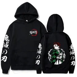 Japanese Anime Demon Slayer Kamado Tanjirou Hoodie Men Fashion Cartoon Hoody Pullover Harajuku Long-Sleeved Clothes Sweatshirts