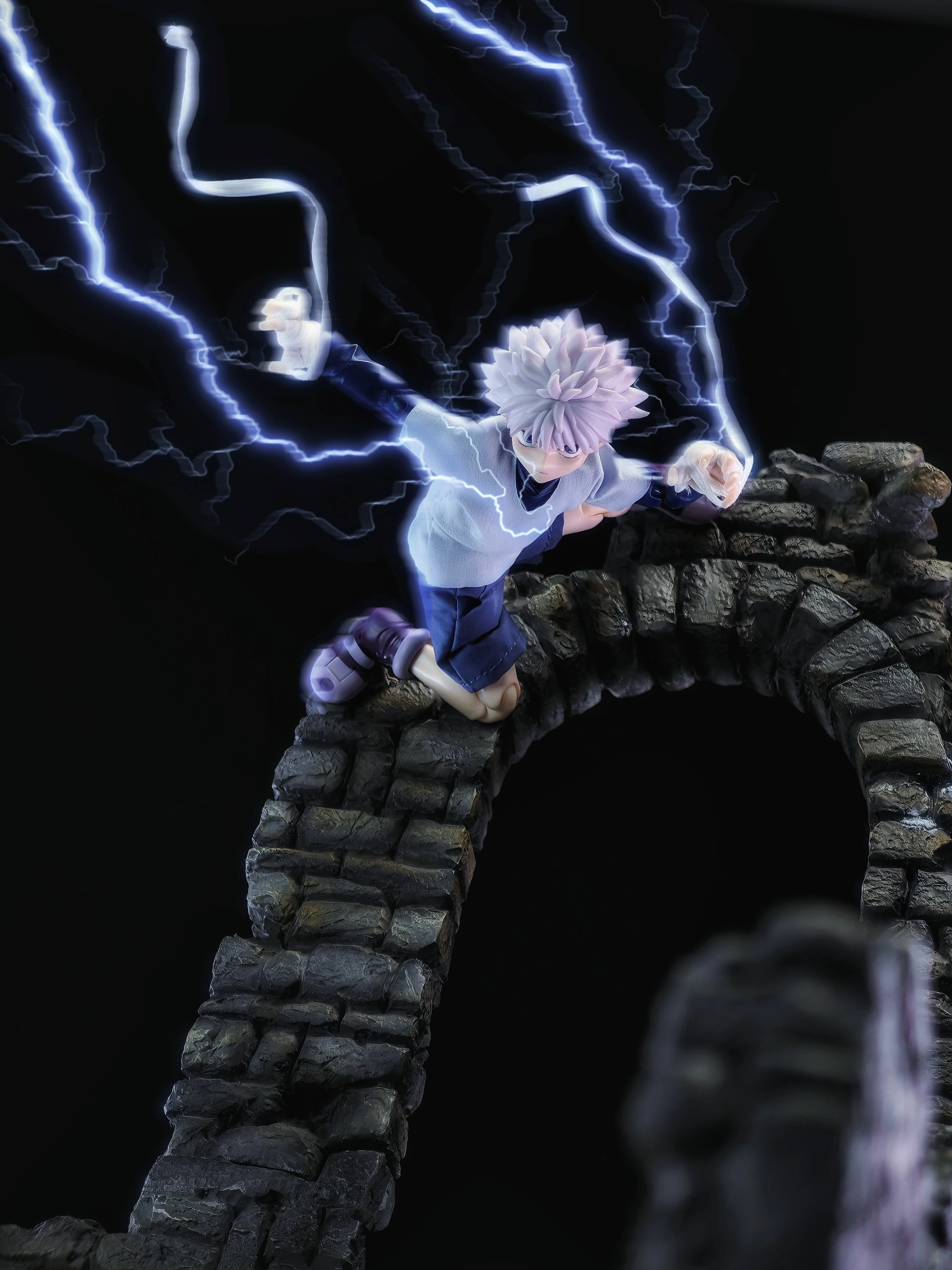

【Без рисунка】В наличии shg 1/12 Мужской Warrior Hunter Killua Zoldyck Комплект одежды японского аниме подходит для 6-дюймовой модели экшн-фигурки