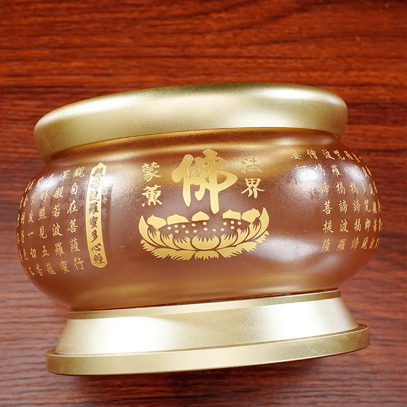 Buddhist ware supplies Daquan supply set ornament glazed incense burner water supply cup