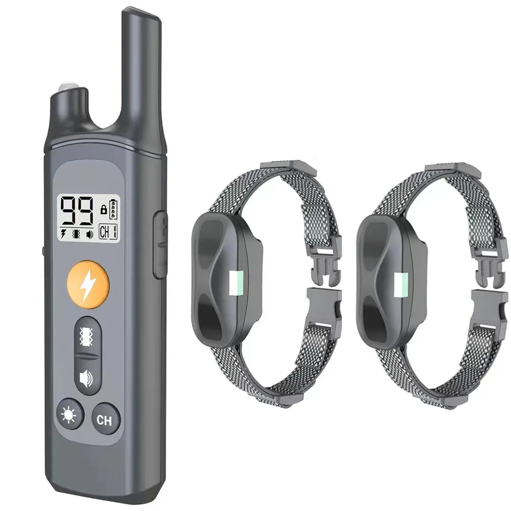 

New Electric Remote Control Dog Trainer Bark Stopper Electronic Shock Collar Rechargeable Waterproof Pet Dog Barking Prevention