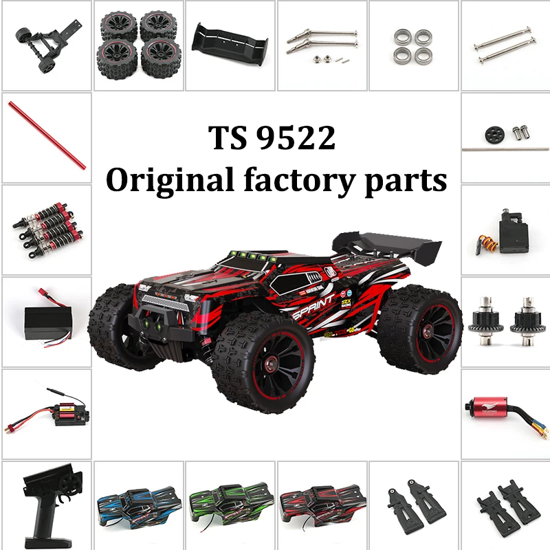 TS-9522 75 Km/h RC 1/14 Model Swing-Arm Steering Linkage Engine Hood Tires Chassis Transmission Shaft Servo Motor Original Parts