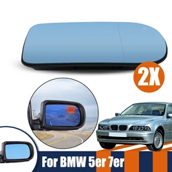 Left Right Door Side Wing Mirror Glass Heated For BMW 5 Series E39 525i 528i 530i 540i E E38 740i 750i Back Plate Spiegelglas