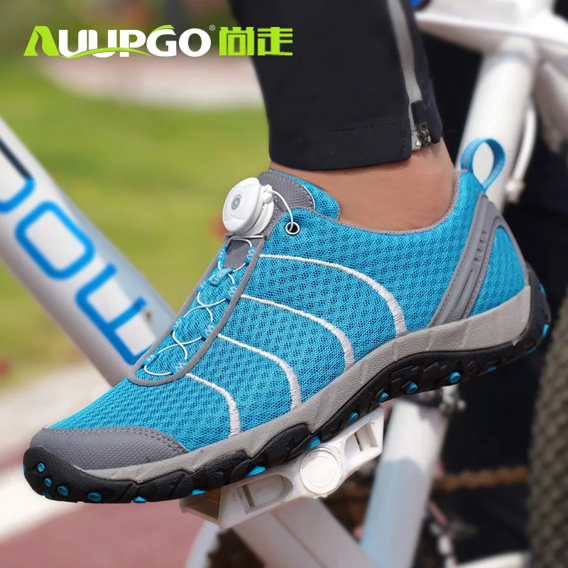 

2026 Brand AUUPGO Casual Cycling Shoes For Men Women With Quick Lace Knob Breathable Quick Drying Hiking Aqua Sneaker Bottom Hol