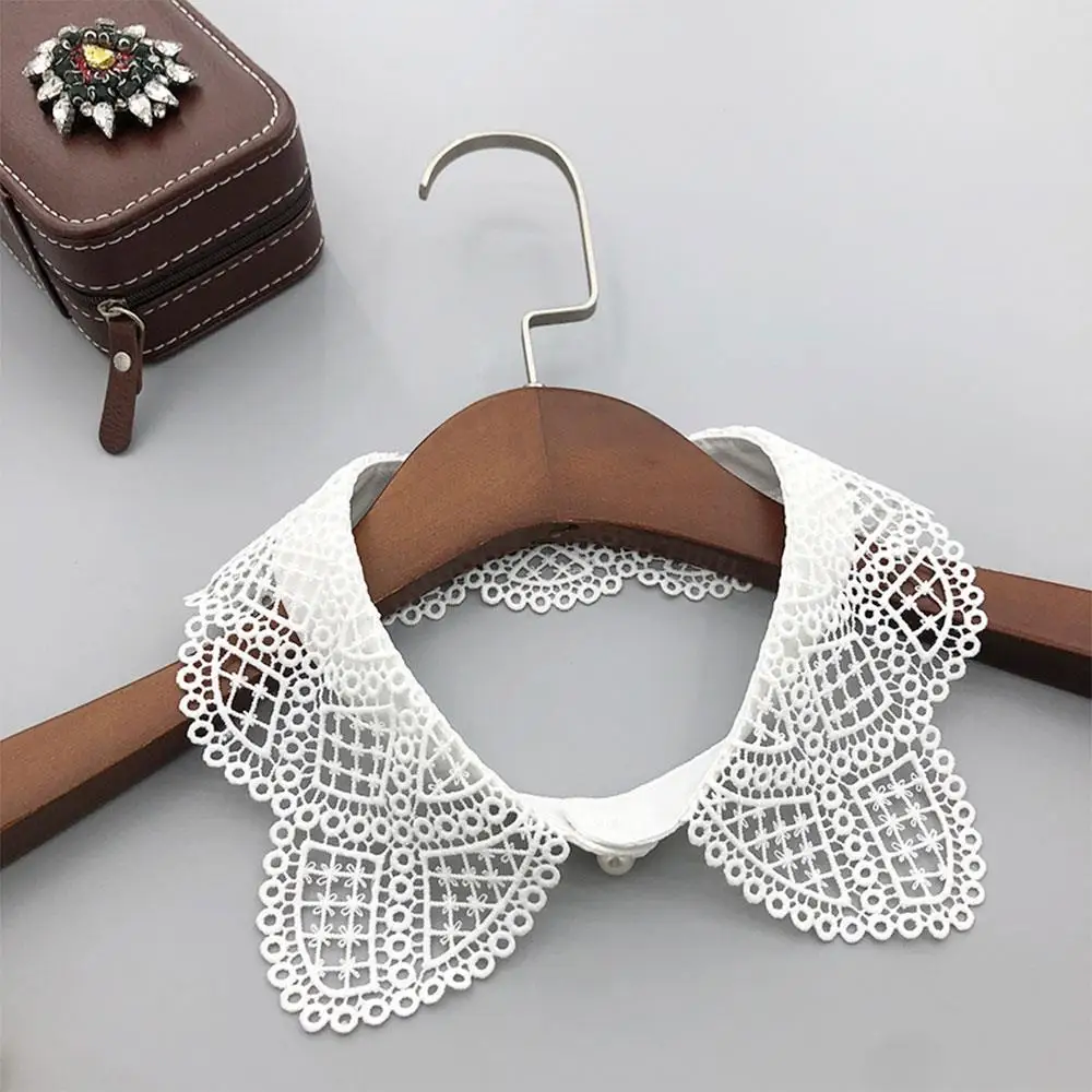 1pc camisa clássica gola falsa renda preto branco vintage destacável lapela babados blusa gola falsa roupas femininas acessórios