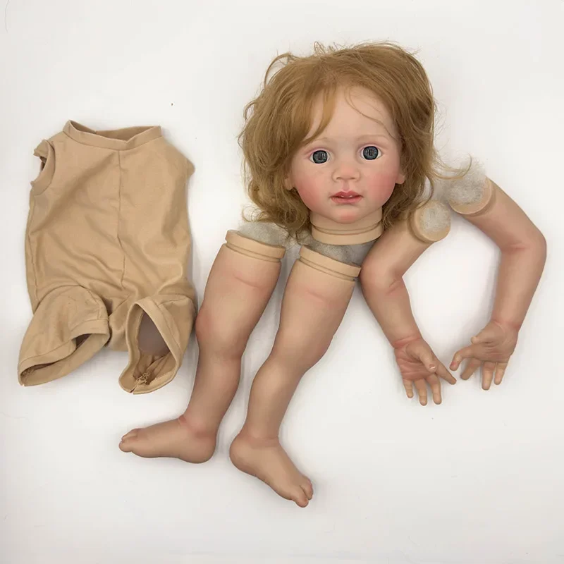 24inch Reborn Toddler Doll Kit Fritzi Lifelike Handmade 3D Skin Painted Visible Veins Collectible Doll Bebe Reborn for Kids