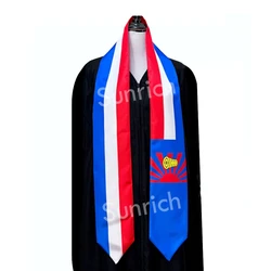 Karen Flag Graduation Stole Bachelor Gown Accessory Satin Fabric Karens Graduation Sash