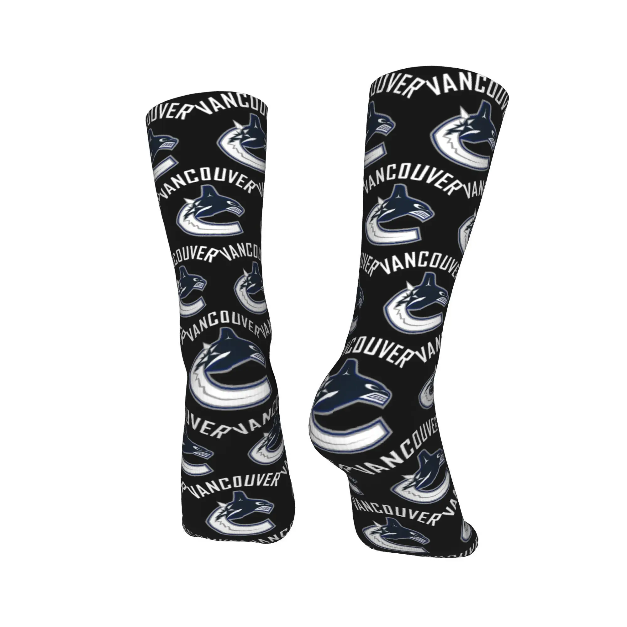 オールシーズンバンクーバーホッケーカナックスエッセンシャルアクティブソックス原宿スーパーソフトストッキングクルーソックス男性女性ギフト用