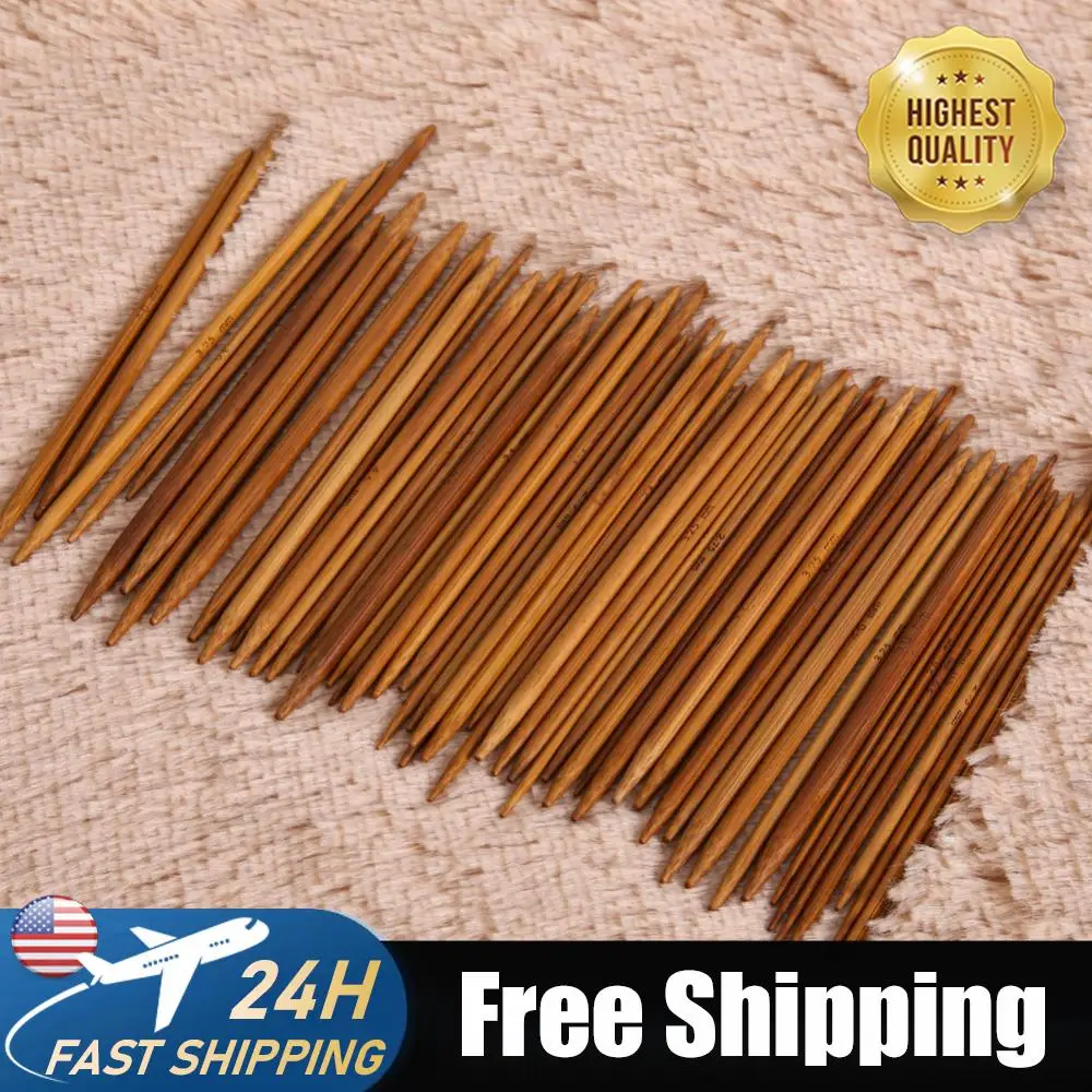 

55pcs Weaving Tools Knitting Kits Weaving Tools Kits Bamboo Circular Knitting Needles Set 13cm for Weave Yarn Projects for Knit