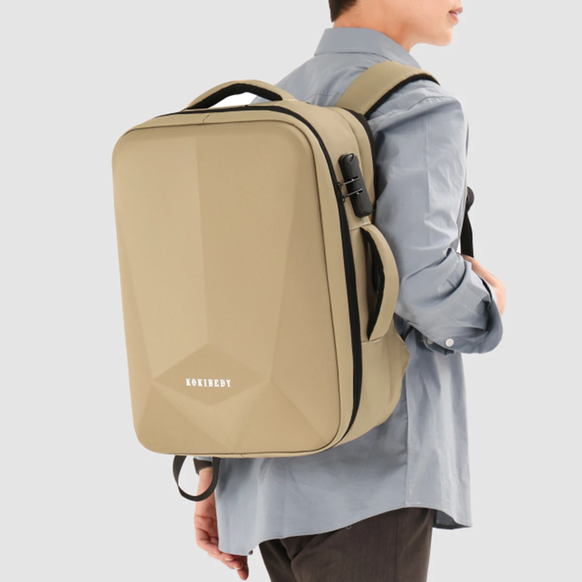 

Password Lock High-End Business Backpack for Men, Large Capacity Student School Bag for Girls and Boys, Travel Laptop Backpack for Business Trips