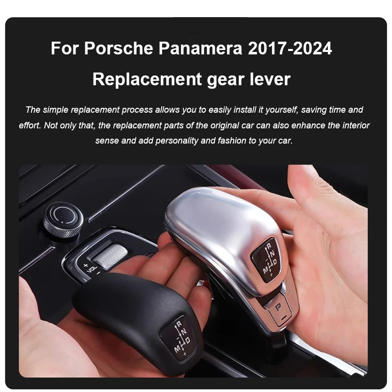 Para porsche panamera 2017 2018 2019 2020 2021 2022 2023 2024 botão de mudança de engrenagem do carro console cabeça alavanca capa quadro peças interiores