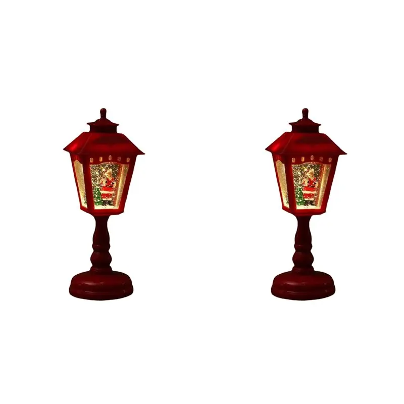 AB41-2X Christmas Decorations Crystal Luminous Night Light Christmas Ornaments Table Lamp Christmas Home Decoration Red