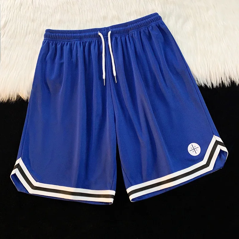 Wearing basketball shorts in summer, men's thin casual dry ice silk pants, loose and versatile pants, men's pants