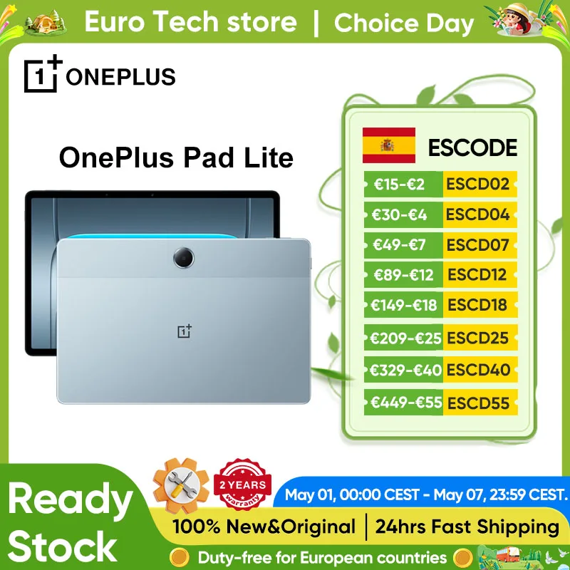 Versión Global de la Tablet OnePlus Pad Lite de 11 Pulgadas, Transmisión de 90 Hz, Pantalla con Protección Ocular, Batería Súper Grande de 9340 mAh, MediaTek Helio G100