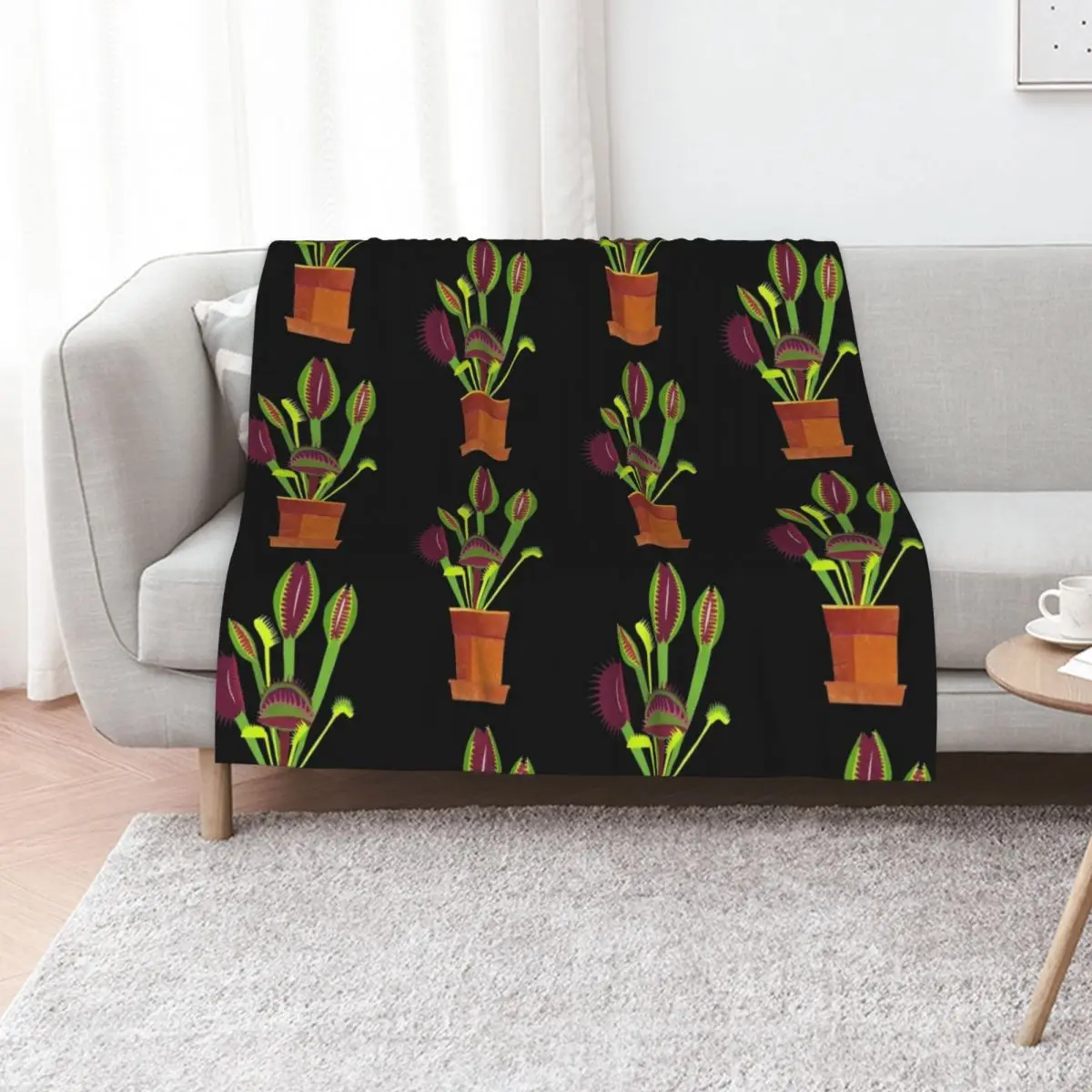 

Venus Flytrap Throw Blanket Retros Sofa Throw Shaggy cosplay anime Blankets