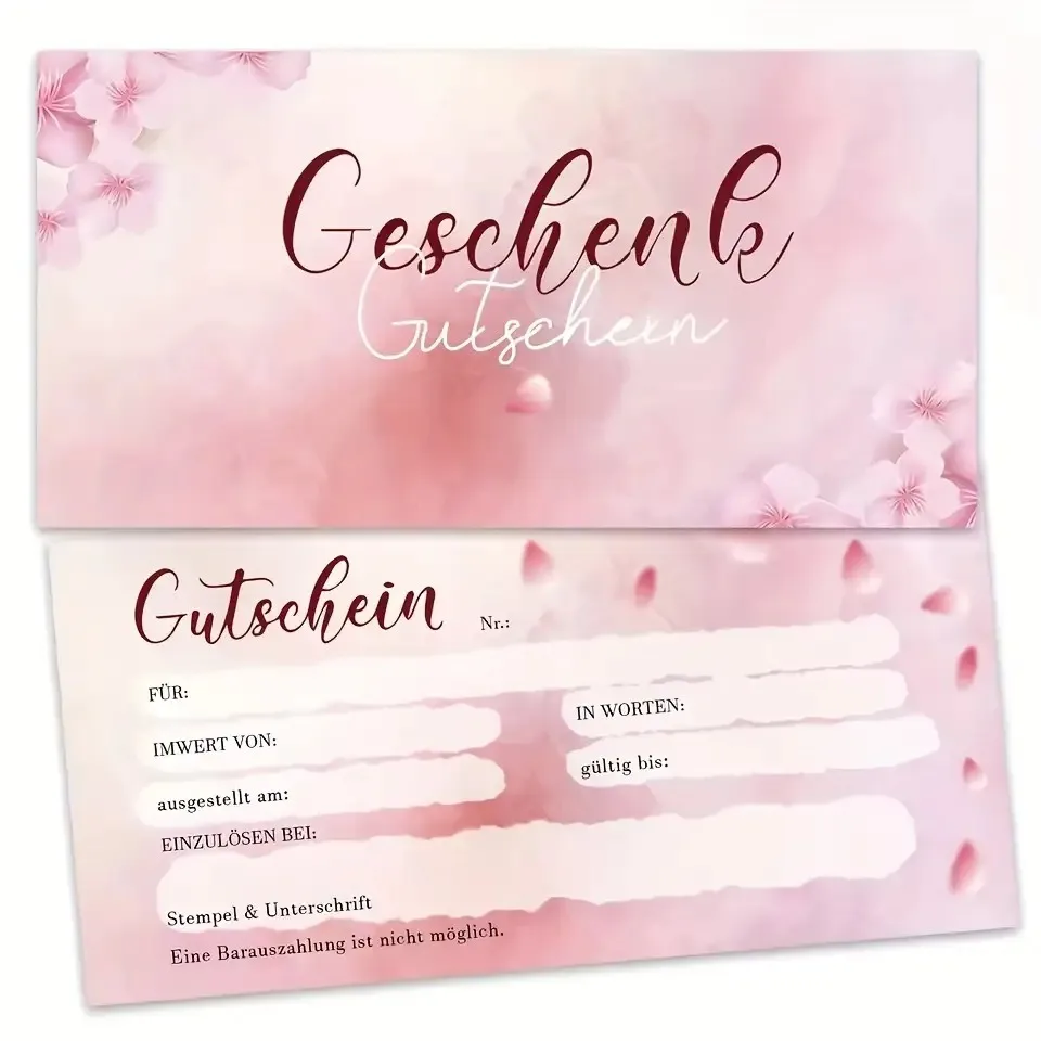 100Pcs 16×5.4cm Coupon Cards Custom Design Glossy Paper Vouchers Discount Tickets for Retail Opening Incentives