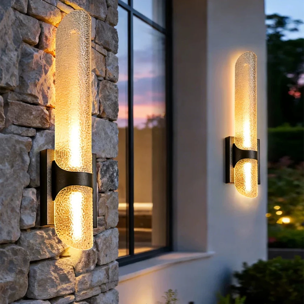 Outdoor Wall Lamp Modern Simple Terrace Corridor Villa Door Pillar Lights on Both Sides  Waterproof Courtyard Wall Hanging Lamp