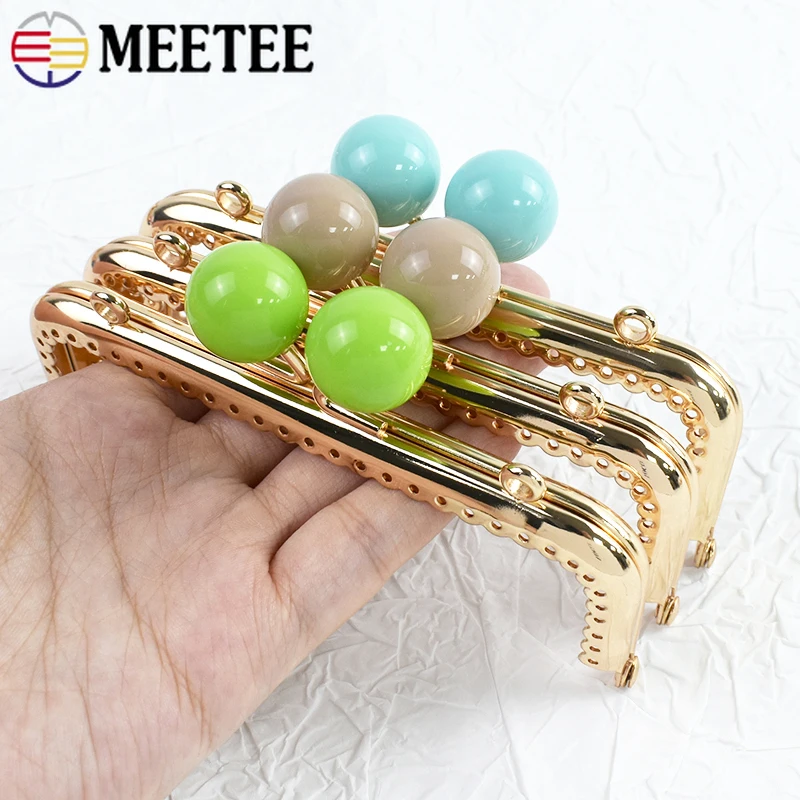 1/2/5/10Pcs 12.5cm Square Metal Bags Handle Candy Bead Purse Frame Handmade Wallet Clourse Sewing Bracket DIY Bag Accessories