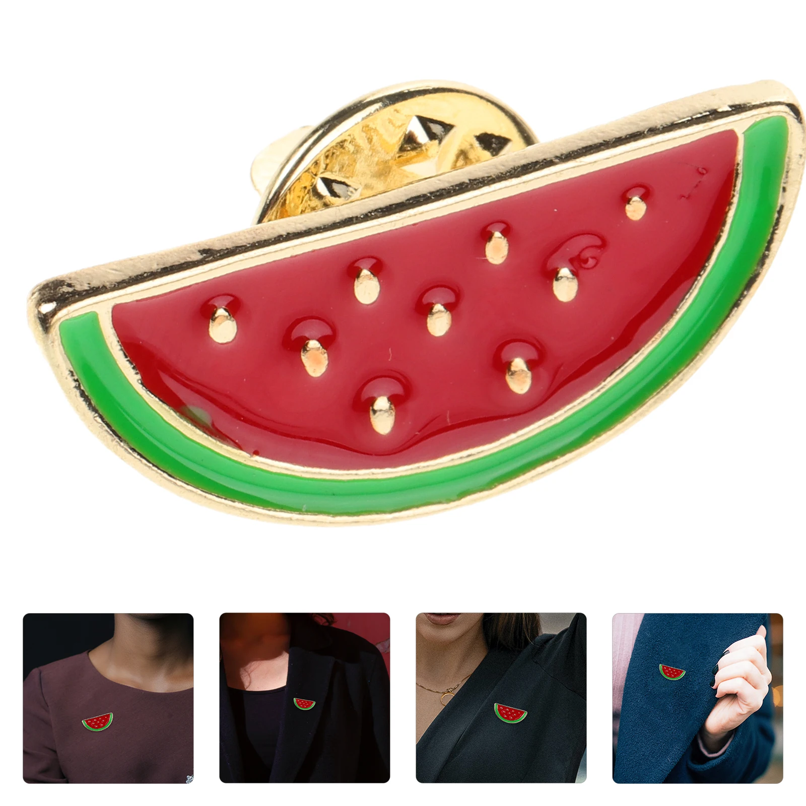 3 pezzi spilla anguria cartone animato donna spilla cappotto sciarpa clip cardigan clip accessori di abbigliamento collare borse spille per abiti