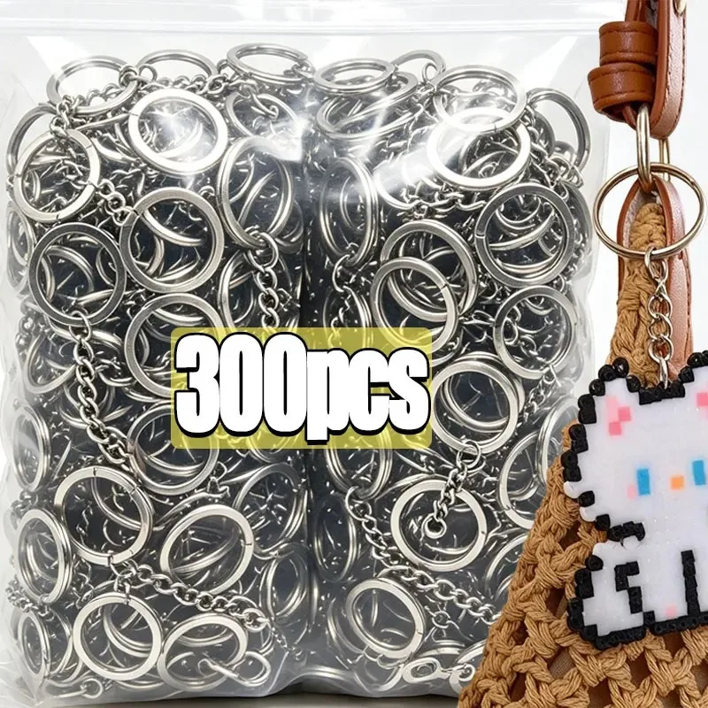 50-300PCS Keychain Metal Ring Single Loop Accessory Mobile Phone Chains Keychain Materials