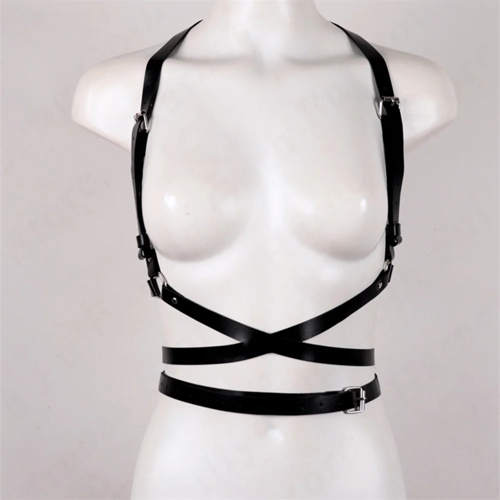 Body Harness Faux Leather Corset Strap Belt Women  Bondage Harness Erotic Lingerie Suspenders Sword Belt Gothic Clothes