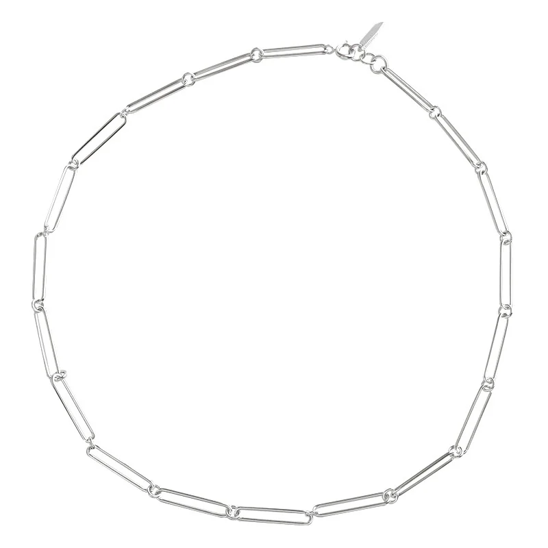 S'STEEL Real 925 Sterling Silver Necklace For Women Korean Minimalist Gold Simple Chain Necklaces Choker Collares Mujer Jewelry