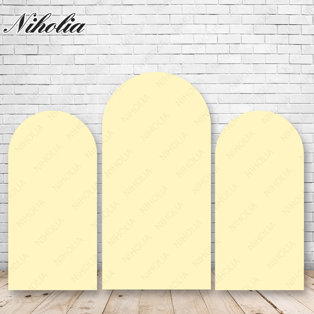 Niholia Custom Arch Backdrop Cover White Pink Wedding Birthday Party Background Decoration Banner Photocall Photo Wall