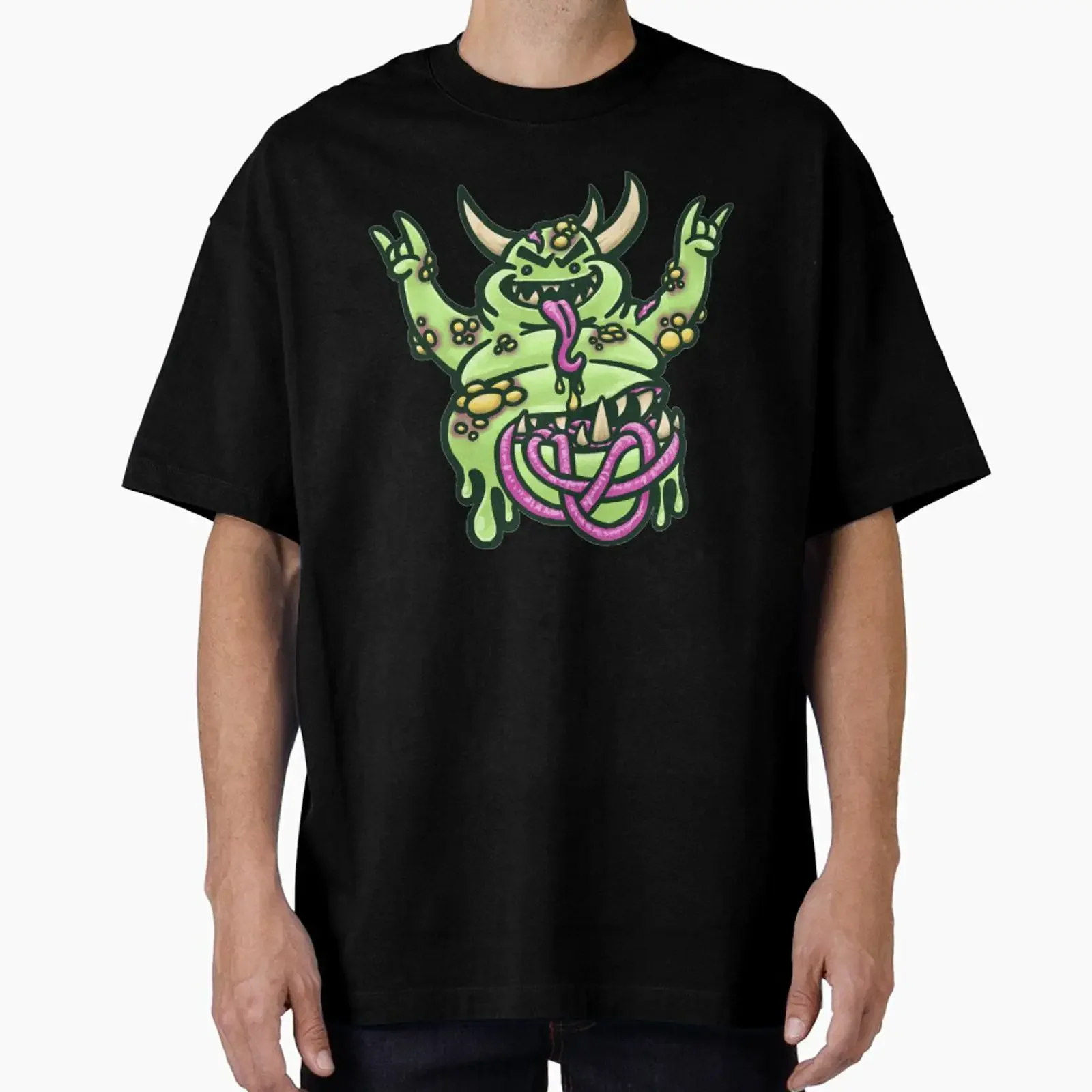 Nurgling Emote designed and sold by DwarvenWarrior vintage Washed Stretched Stylish Top For Everyday Wear homme Slightly