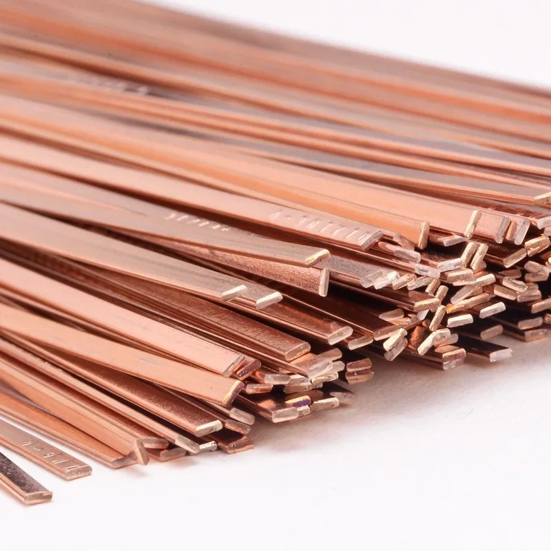 5Pcs Brass Welding Rod Phosphorus Copper Electrode Welding Wire Soldering Rod No Need Solder Powder Welding Rods