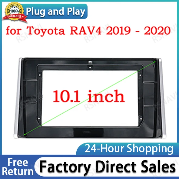 Car Sterei 2Din Facia Frame Adapter For Toyota RAV4 10.1 INCH Big Screen CD/DVD Player Fitting Panel Frame Kit