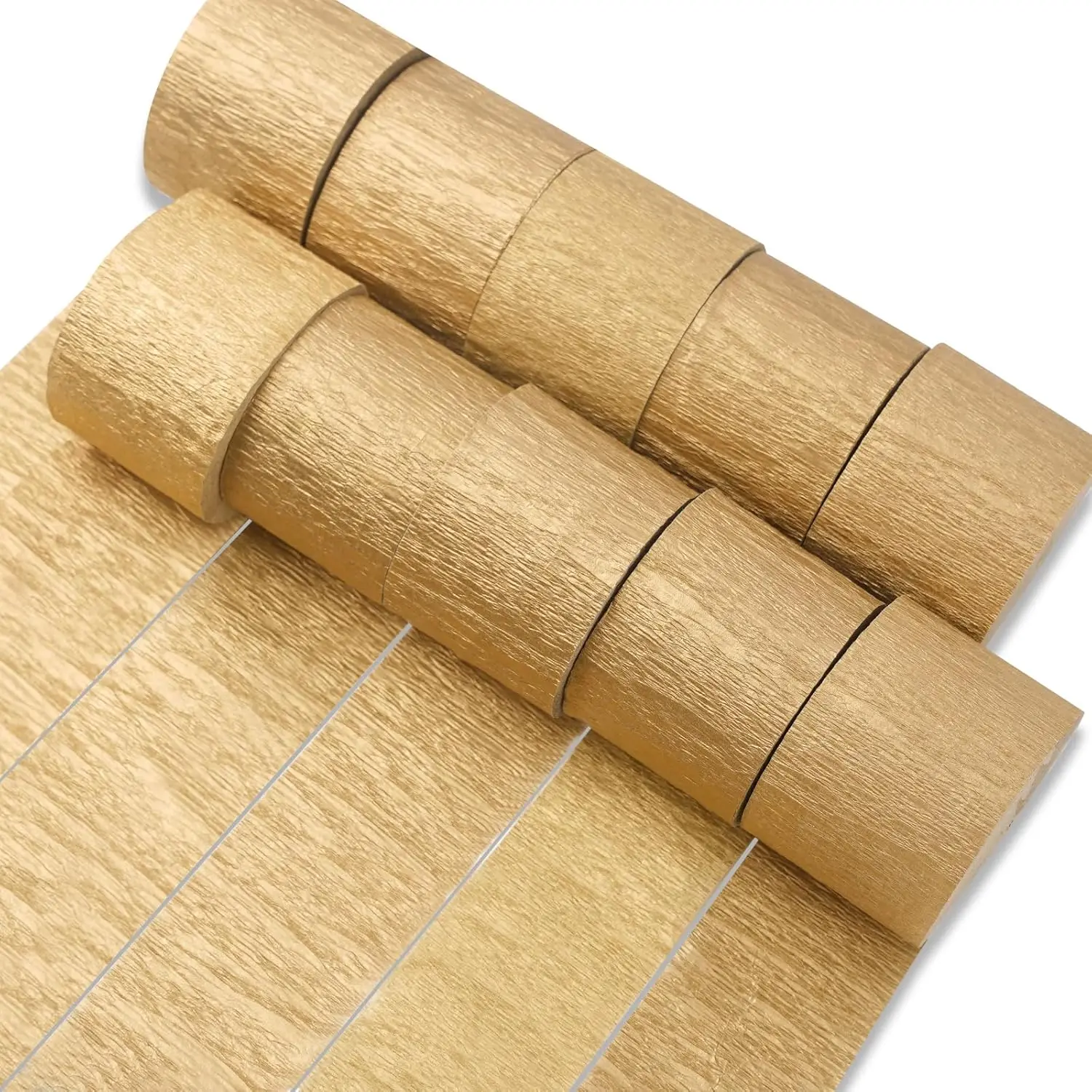 

Metallic Gold Foil Crepe Paper Streamers 10pcs 820ft Party Decorations for Wedding Birthday Baby Shower New Year